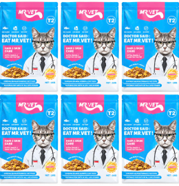 Mr.Vet T2 Cho Mèo Vị Gà Và Cá Hồi 1kg